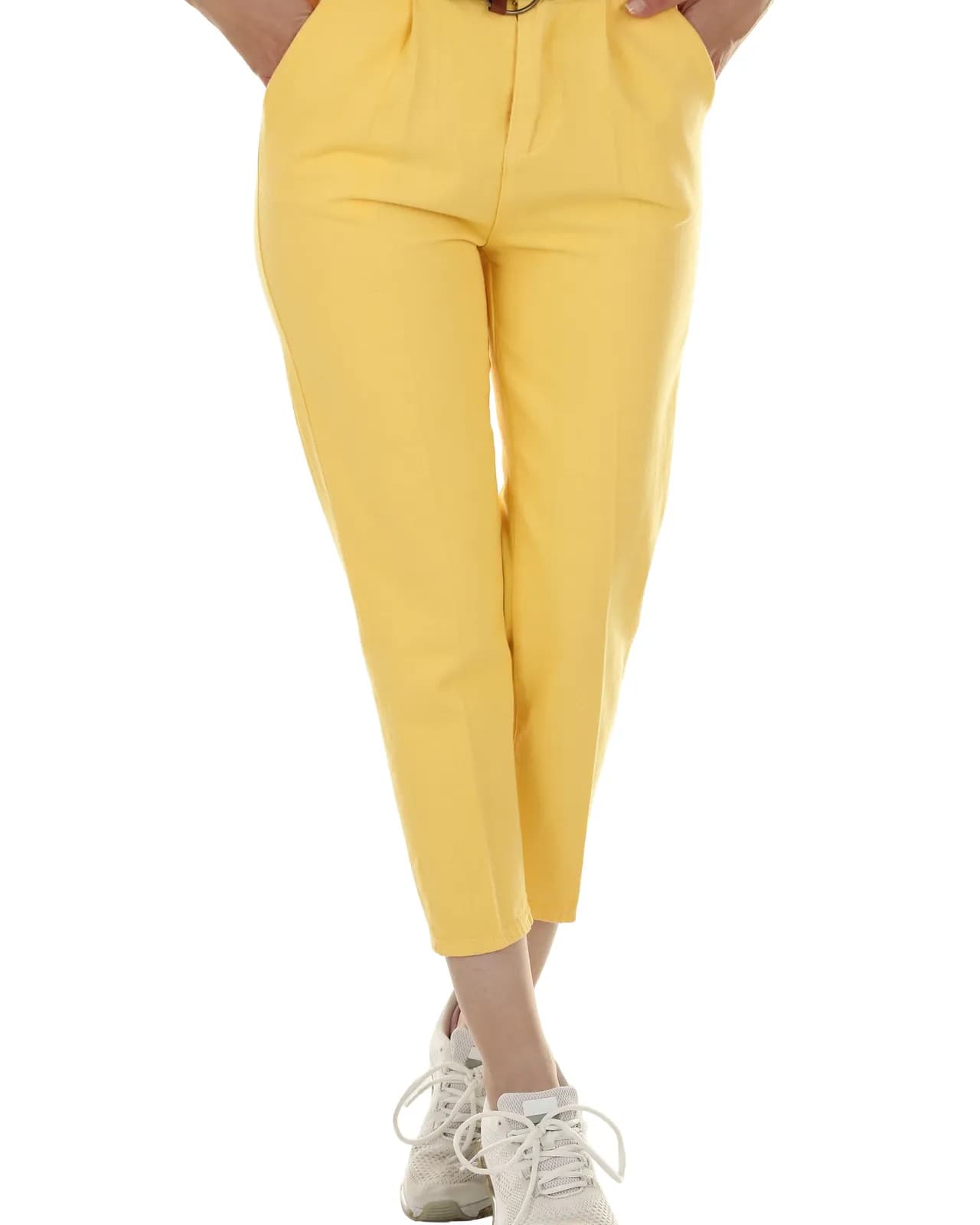 Calça Alfaiataria Amarela, cor amarelo