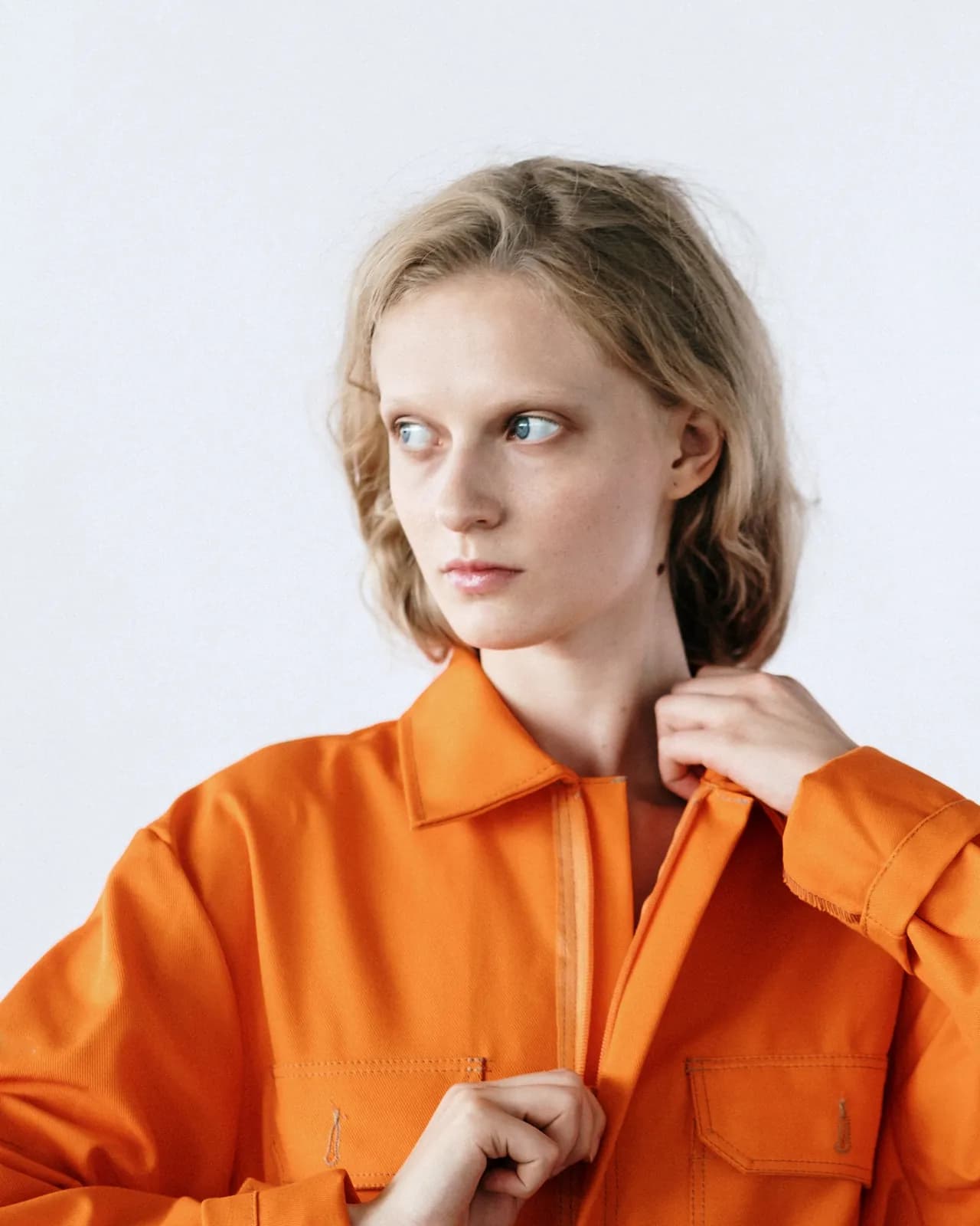 Camisa Oversized Sarja Laranja, cor laranja